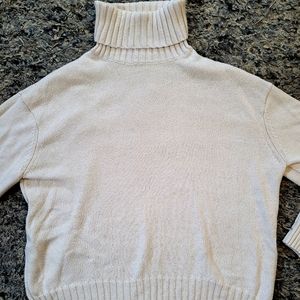 Women's White Turtleneck Sweater